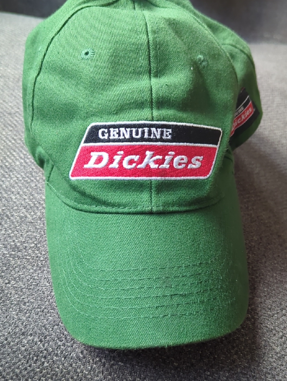 Dickies Green Baseball Cap with Red and Black Logo Patch-like New
